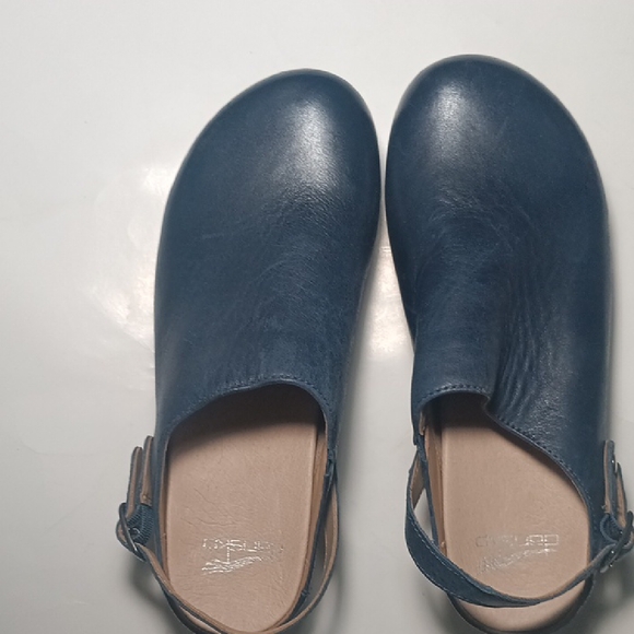 Dansko Blue Leather Mules with Comfort and Style - Picture 6 of 11